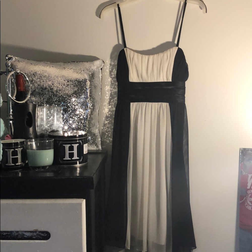 Black and White Spaghetti Strap Dress